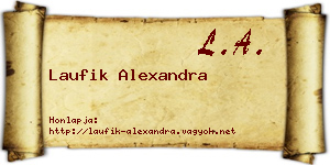 Laufik Alexandra névjegykártya